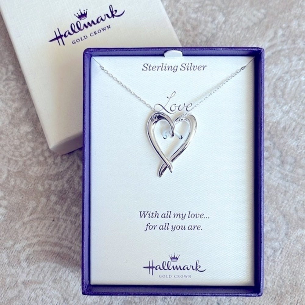 Brand New Hallmark Sterling Silver 925 Infinity Heart Love 18” Chain Necklace